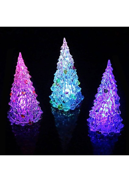 Renkli LED Işıklı Çam Ağacı 17 cm Işıklı Çam Ağacı Işıklı Yılbaşı Ağacı Vıp Rgb Pıne Tree LED Lıght fırsatları