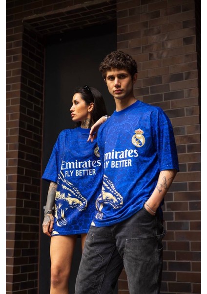 Real Madrid Ejderha Oversize Unisex T-Shirt