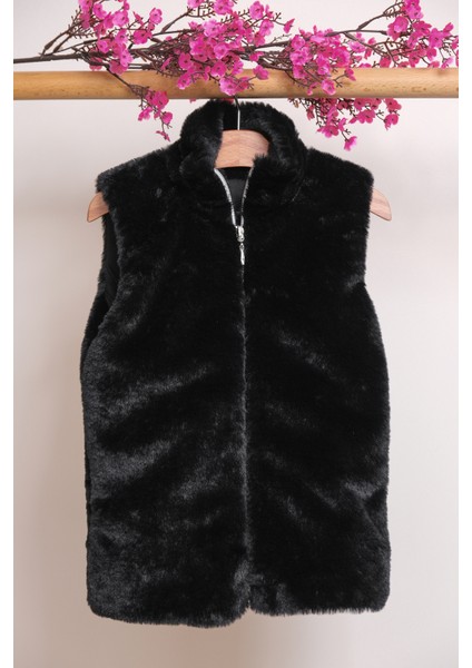 Kız Çocuk Fermuarlı Peluş Yelek YLK.2533