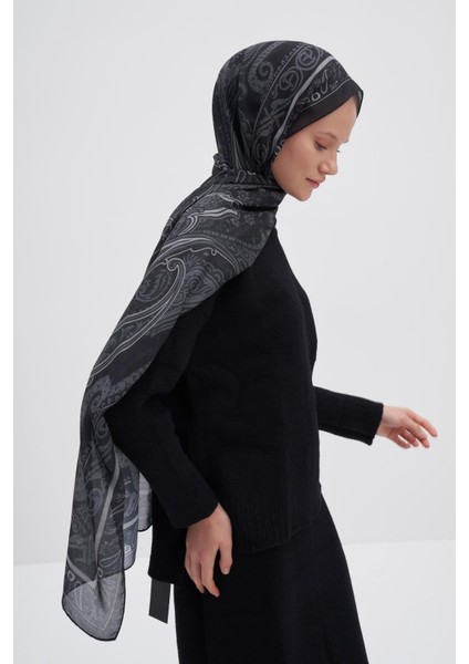 Vintage Dark Yeşil Nilla Pamuklu Şal