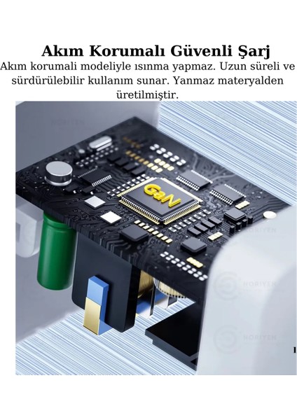 120W Turbo Ultra Hızlı Akım Korumalı Şarj Aleti Usb- Type-C Kablo ve Adaptör Şarj Seti