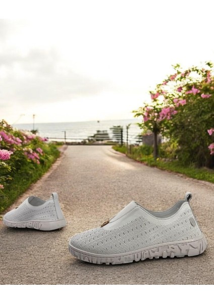 D25ya-665 Beyaz Deri Tam Ortopedik Casual Kadın Günlük Ayakkabı indirimleri