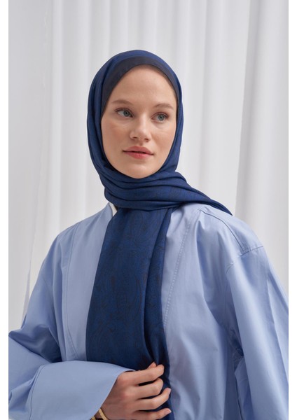 Nilla Pamuklu Şal Mistral Lacivert