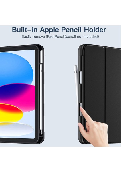 Ipad Air 11 2024/2025 M2/m3 Için Uyku Modlu Yatay Standlı Auto Wake/sleep Soft Slim Tpu Smart Kılıf