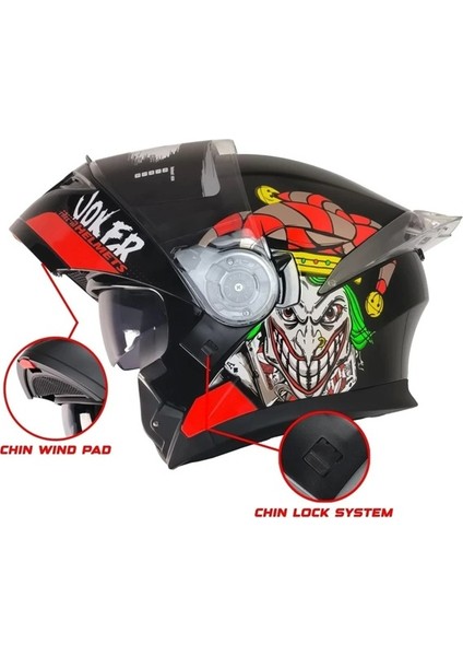 965 Çene Açılır Vizörlü Kask Joker