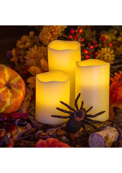 Warm Light LED Remote Control Electronic Candle Kumandalı Gün Işığı Işıklı Mum 3lü Set Işıklı Mum fiyatları
