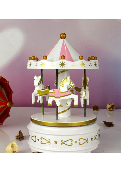 Nostaljik Atlı Karınca Müzik Kutusu Beyaz indirimleri