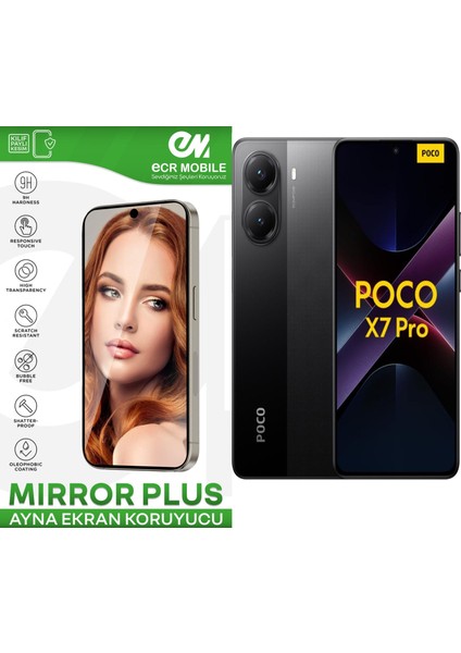 Poco X7 Pro ile Uyumlu Esnek Ayna(Mirror) 9h Nano Ekran Koruyucu