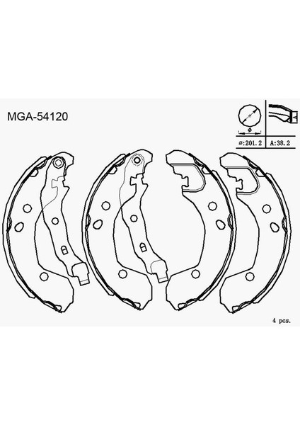 -54120 - Kampana Balata Clıo Iıı 05> Modus 04> / Mıcra K12 02> Note 06> 203×38 Levyeli