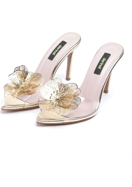 Çiçek Aksesuarlı Şeffaf Kadın Terlik fiyatları