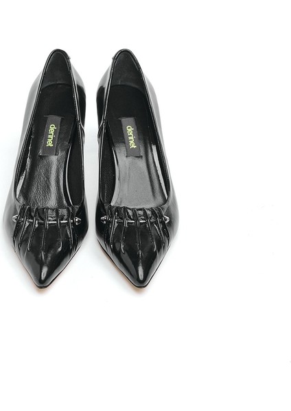 Hakiki Deri Kalın Topuk Kadın Stiletto modelleri
