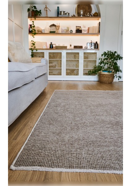 Halı Pandora 2412 Bej Yıkanabilir Yumuşak Dokulu Modern Ince Dokuma Şık Makine Halısı fiyatları