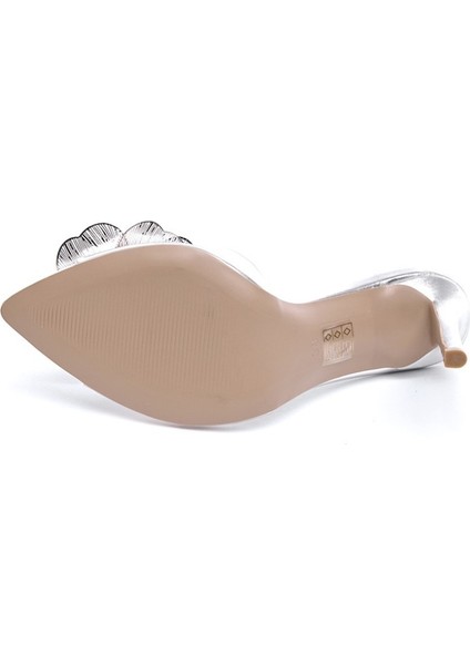 Çiçek Aksesuarlı Şeffaf Kadın Terlik indirimleri