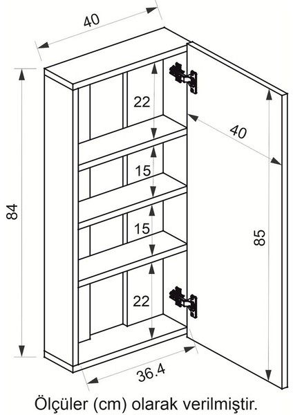 Mobiga Milas Aynalı Makyaj Dolabı Aynalı Dolap fırsatları