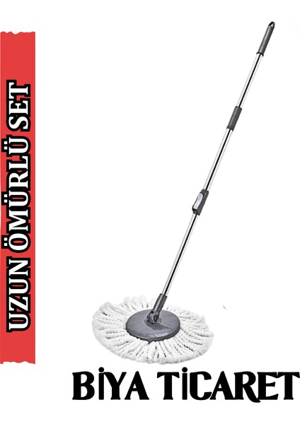 Dönerli Mop Yedek Sap Seti (Yuvarlak Paspas Sapı)