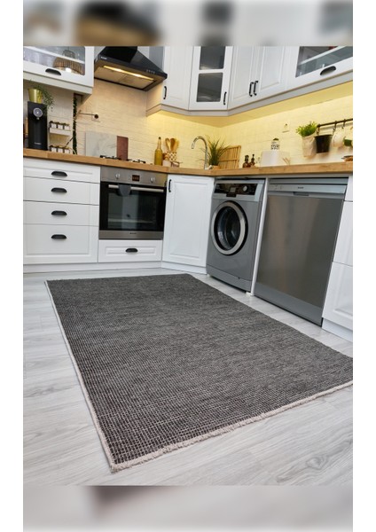 Halı Pandora 2415 Antrasit Yıkanabilir Yumuşak Dokulu Modern Ince Dokuma Şık Makine Halısı modelleri