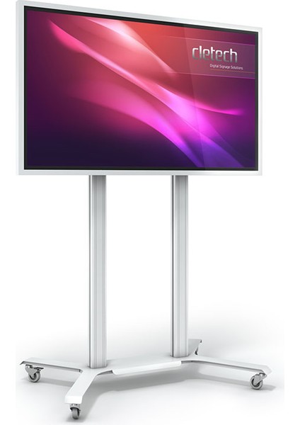 Tekerlekli Döner TV / Monitör Standı Sehpası 55"-75" Flip
