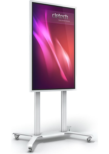 Tekerlekli Döner TV / Monitör Standı Sehpası 55"-75" Flip