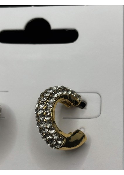 Zirkon Taşlı Altın Kaplama Yarım Halka Küpe fiyatları