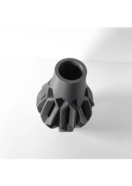 Geometrik Örüntülü Modern Siyah Vazo
