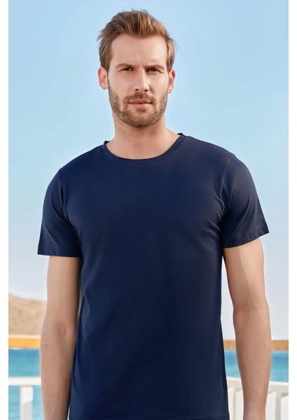 4097 Erkek T-Shirt Lacivert