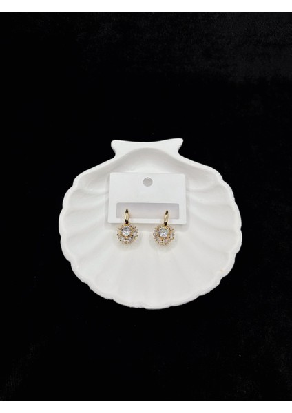 Yuvarlak Zirkon Taşlı Küpe fiyatları