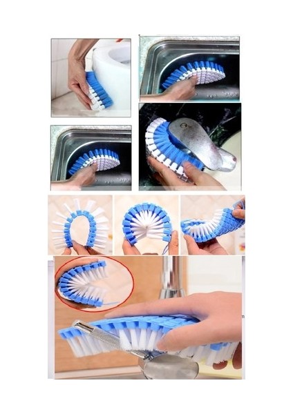 Bükülebilir Esnek Kenar Köşe Lavabo Temizleme Fırçası modelleri