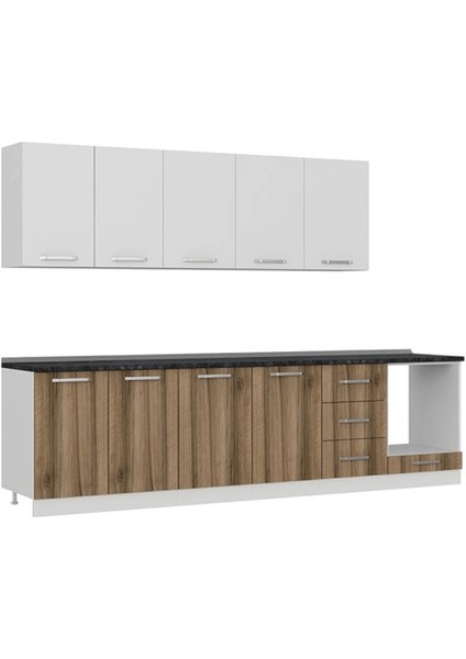 Atabey 300CM Mutfak Dolabı Ankastre Bazalı