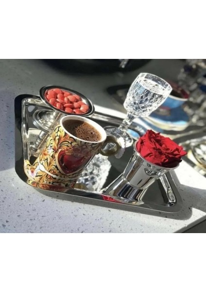 Paslanmaz Çelik 6 Lı Kare Sunum Tepsisi