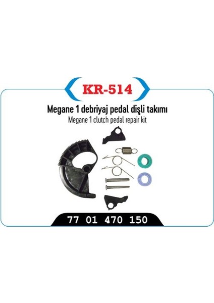 KR-514 - Debriyaj Pedal Dişli Takımı Megane I