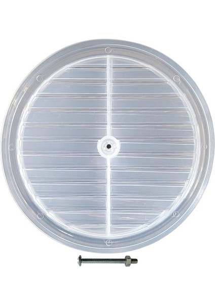 Şeffaf Doğalgaz Havalandırma Cam Menfez Kapağı Çap 18 cm Standart Ölçü (1 Adet)