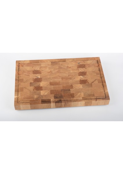 Meşe Endgrain Kesme Tahtası 40X30X4 cm | %100 Doğal & Dayanıklı Ahşap, Bıçak Dostu indirimleri