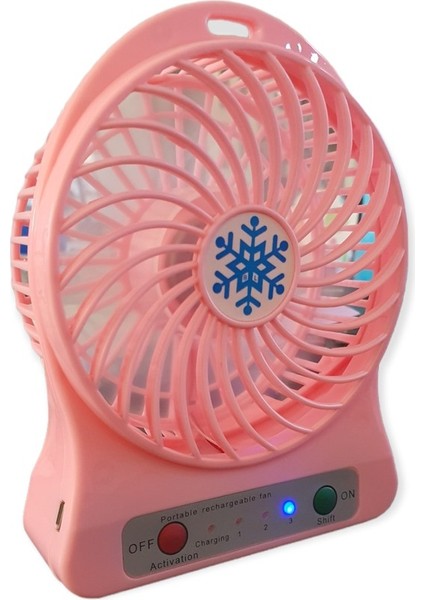 Kablosuz Şarjlı Masa Üstü Mini Renkli Vantilatör fırsatları