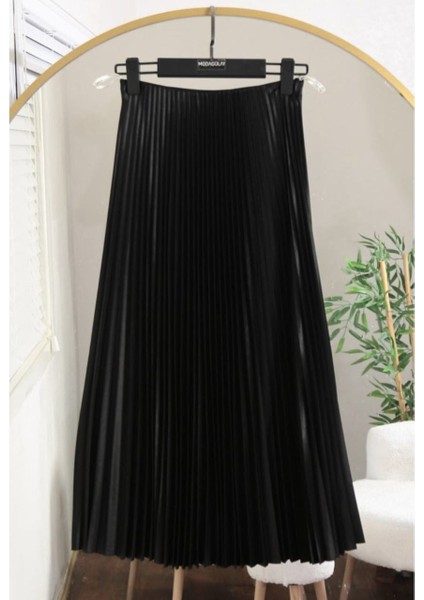 Pileli Etek L-Xl - Siyah