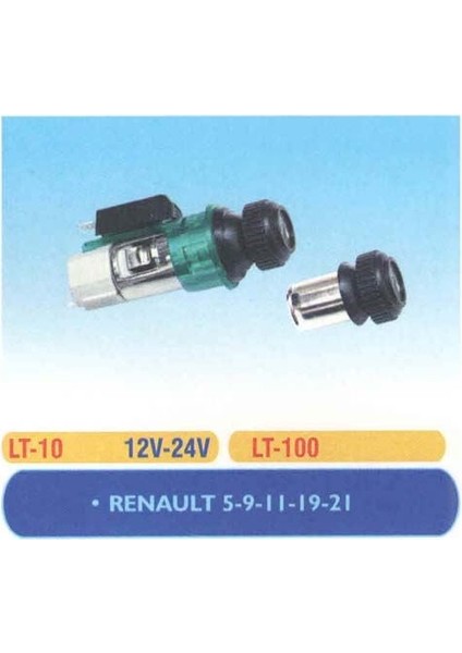 Ema LT10 - Komple Çakmak Soketlı R9 R11 R19 R21 Clıo Kangoo Megane