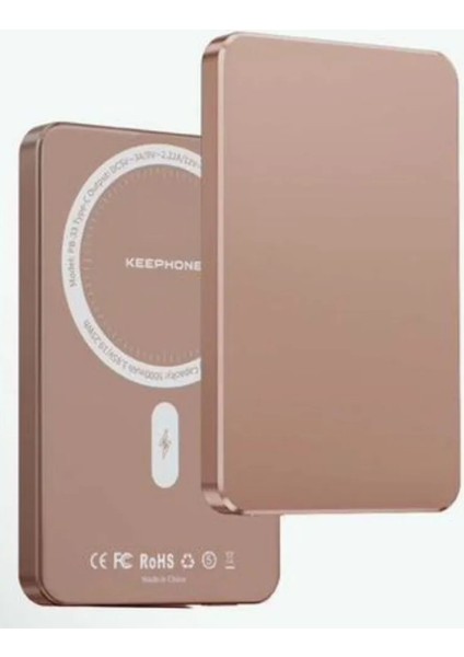 PB34 10.000 Mah 20W Kablosuz Şarjlı Kolay Taşınabilen Magsafe Pd Hızlı Şarj Mini Powerbank
