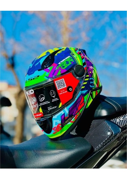 Kıd Svent Mavi-Yeşil Çocuk Kask - M