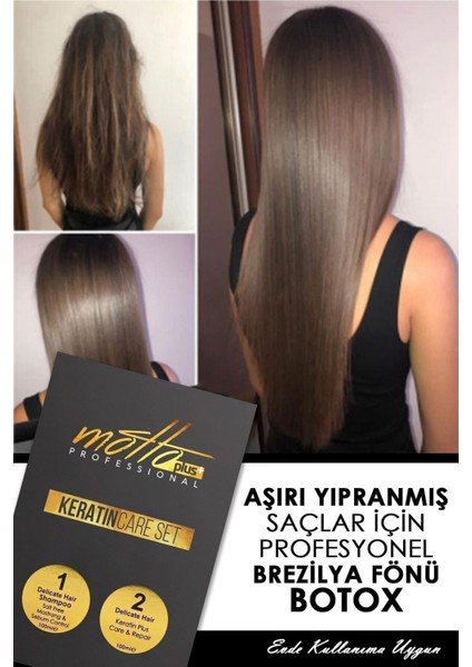 Brezilya Fönü Saç Düzleştirici Keratini 2'li Mucizevi Saç Bakım Seti (100ML Keratin - 100ML Şampuan)