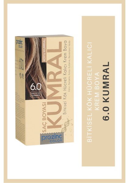 Color Kumral 6.0 Saç Boyası - Bitkisel Kök Hücreler ve Yağ Özleri ile Kalıcı Parlaklık ve Beyaz Kapatma fiyatları