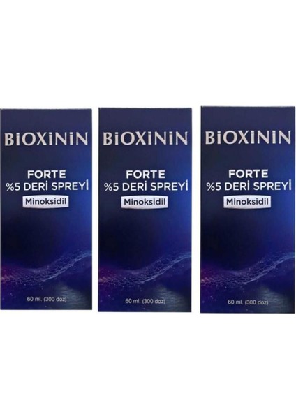 Forte %5 Deri Spreyi 60 ml 3 Adet Yeni Ambalaj