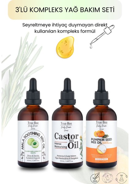 Daily Dream Series 3'lü Kompleks Yağ Seti Güçlendirme Onarma Uzatma 3x100 ml