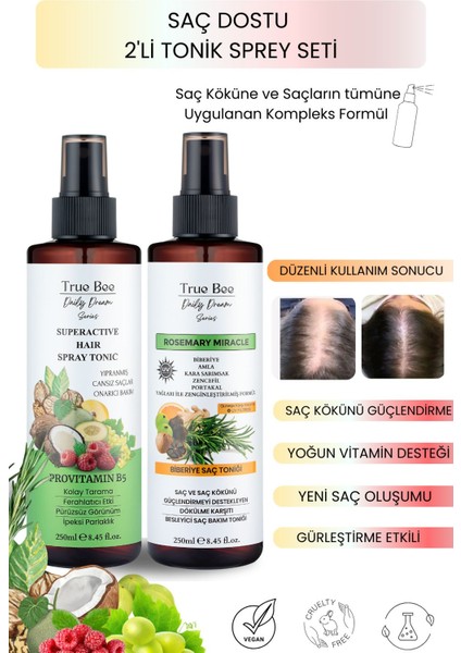 Daily Dream Series Saç Dostu 2’li Tonik Seti Biberiye Tonik - Sirkeli Tonik 250 ml