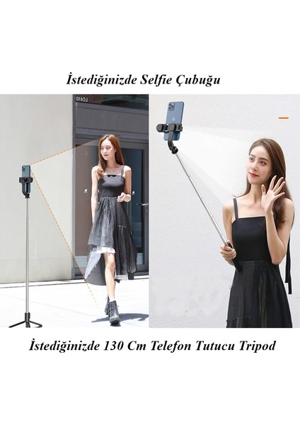 K8 Işıklı Selfie ÇUBUĞU-130 cm Uzaktan Kumandalı 3 Renk Işıklı Selfie Çubuğu ve Tripod 2 In 1 modelleri