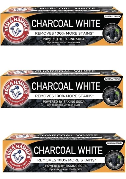 Charcoal White (Kömür Beyazı) Diş Macunu 75ML X3
