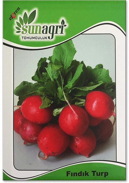 Sunagri Fındık Turp Tohumu Kırmızı Cherry 5 gr - Erkenci, Yaprağı Tüketilebilir
