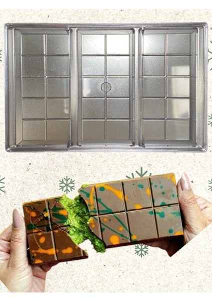 200 Gr. Tablet Çikolata Kalıbı | Dubai Çikolata Kalıbı