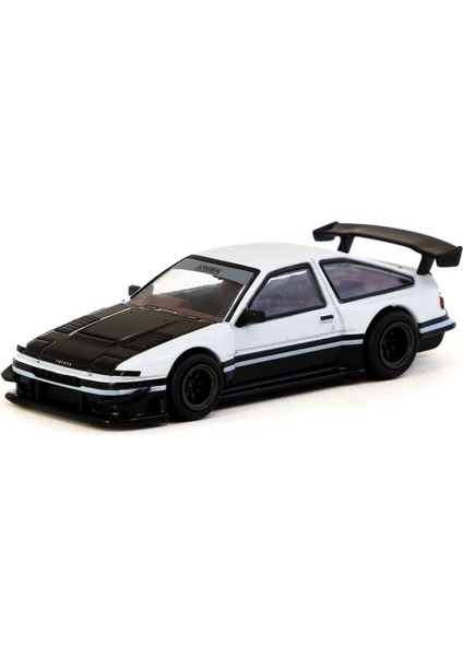1/64 Toyota Sprinter Trueno AE86 Widebody White / Black With Tarmac Cards modelleri