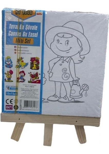 MYT1515 Şövaleli 6 Desenli 15X15CM Mini Tuval Seti
