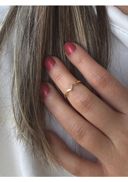 Asimetrik Taşlı Yüzük