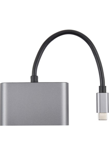 4 In 1 Usb-C / Type-C 3.1 - RJ45, Pd ve USB x 2 Ethernet Adaptör Kablosu